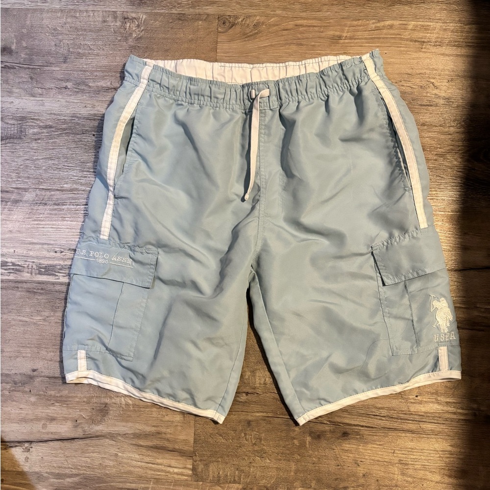 U.S. Polo Assn. Blue Cargo Shorts Lightweight Design